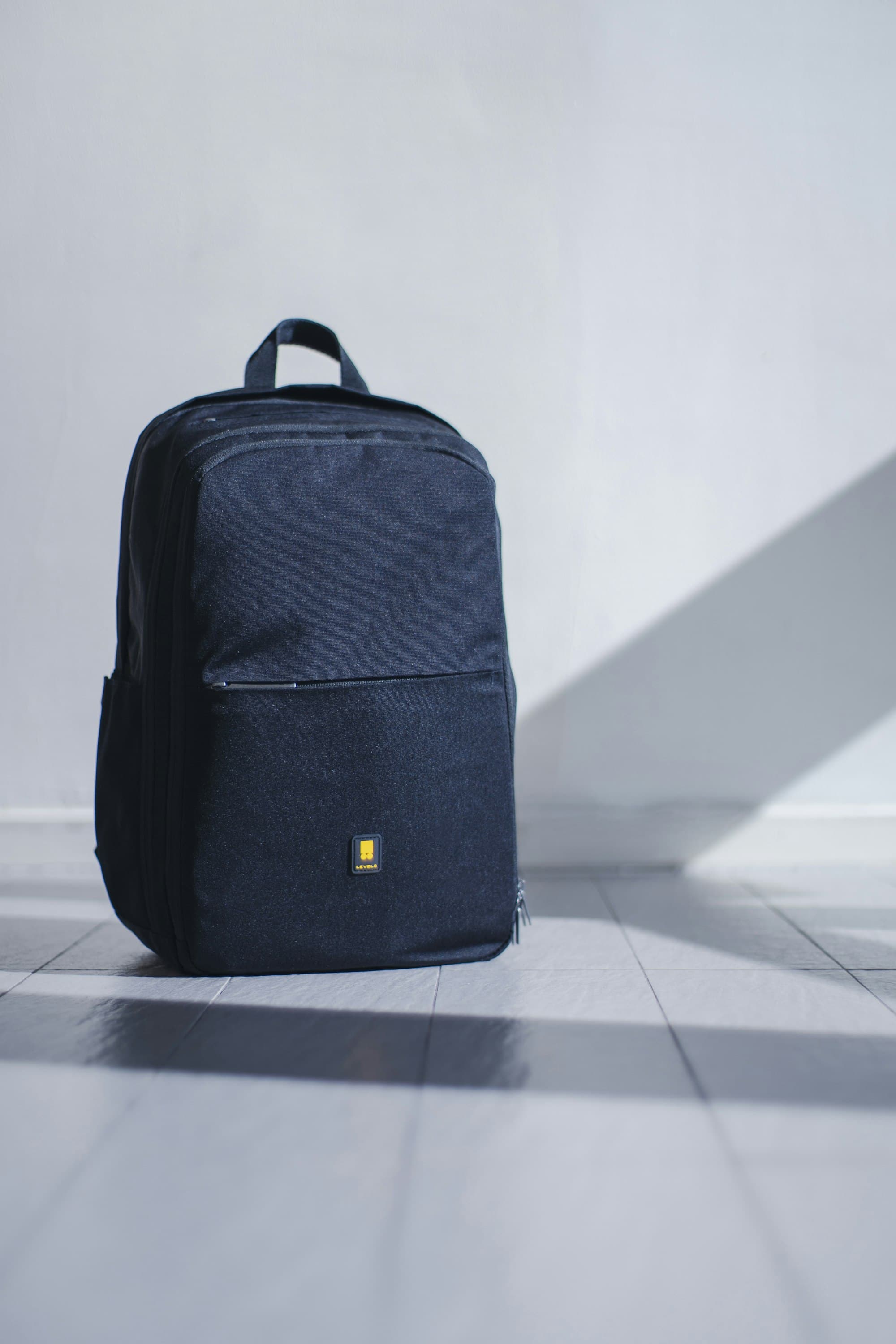 A travel backpack packed and ready for a trip abroad